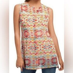 CAbi Multicolor Sleeveless Avery Tunic